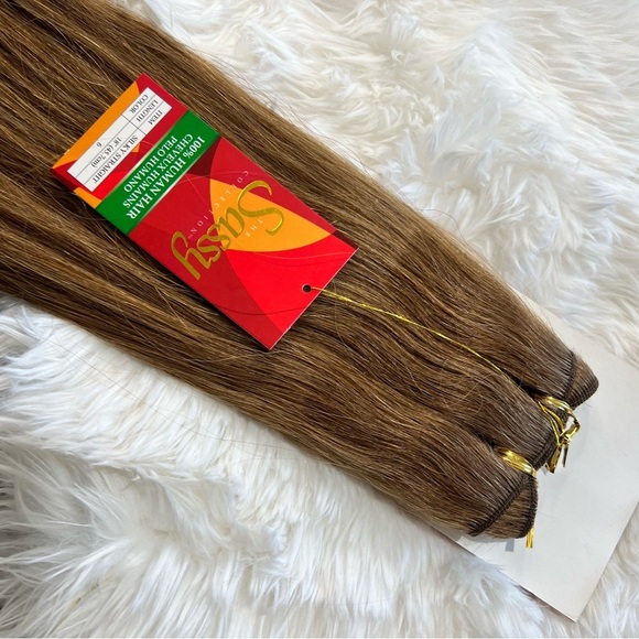 Silky Straight #6  Chestnut Brown 18 Inch Human Hair Extension - Picture 4 of 6